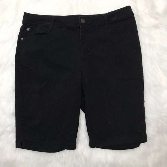 Nine West Pants - NINE WEST JEAN WOMEN'S PLUS SIZE 16 BLACK SHORTS